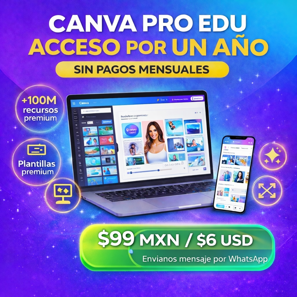 Obtén cuenta canva pro edu