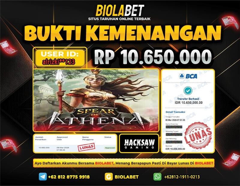 BIOLABET JACKPOT Hacksaw Rp.10.650.000.,- LUNAS