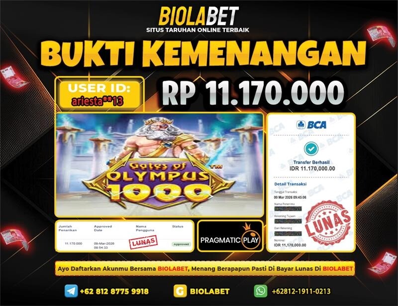 BIOLABET JACKPOT Pragmatic PlayRp.11.170.000.,- LUNAS