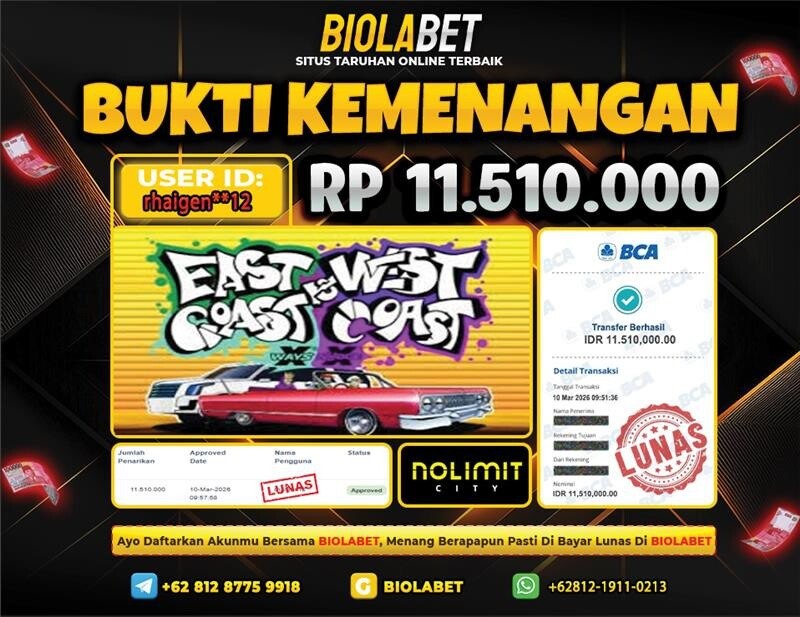 BIOLABET JACKPOT No Limit City Rp.11.510.000.,- LUNAS