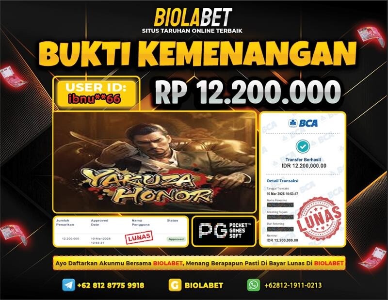 BIOLABET JACKPOT PG Soft Rp.12.200.000.,- LUNAS