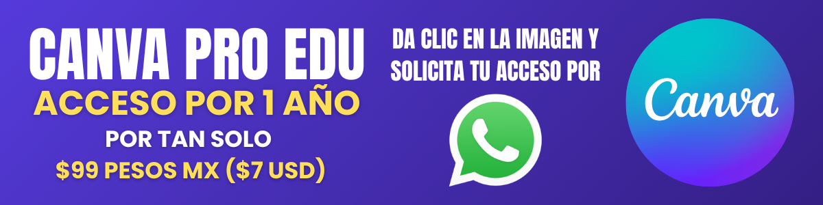 Obtén cuenta canva pro edu