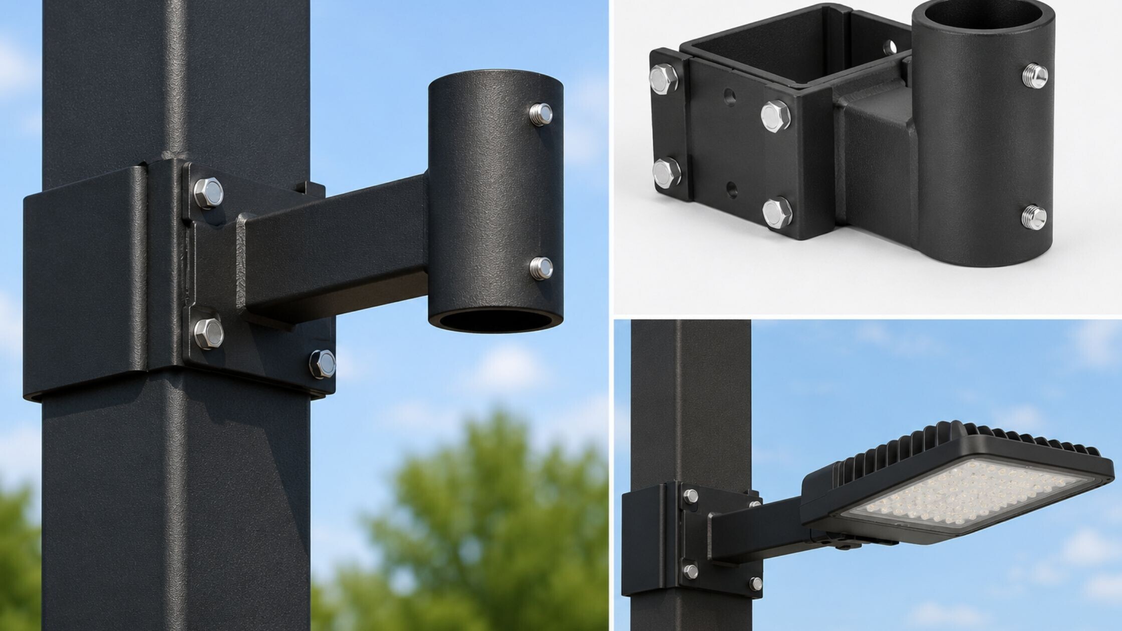 What Makes 4 Inch, 5 Inch, and 6 Inch Square Pole Mounting Brackets Different