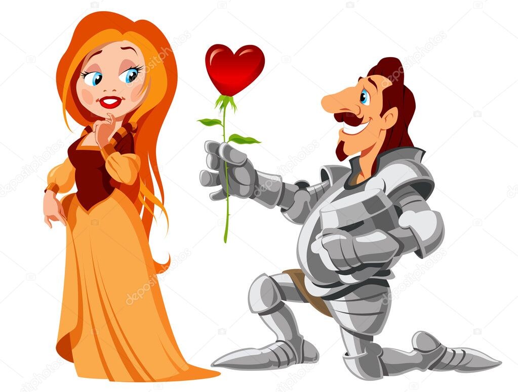 depositphotos 2643758 stock illustration princess and knight