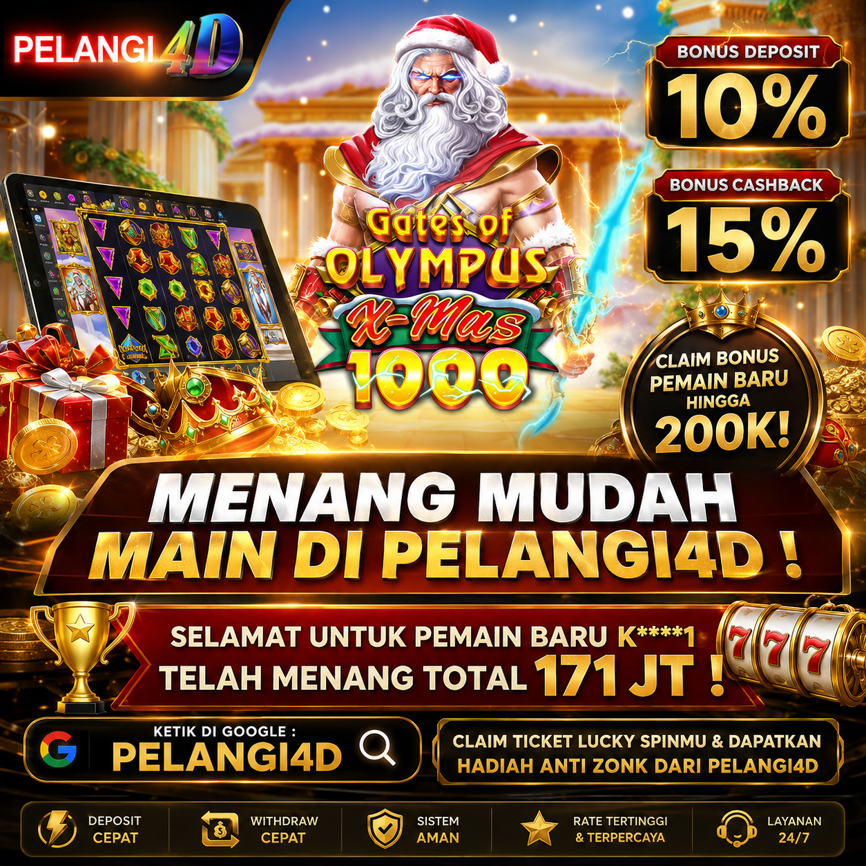 PELANGI4D: Situs Resmi Gampang Menang Andalan Link Slot Gacor Hari Ini