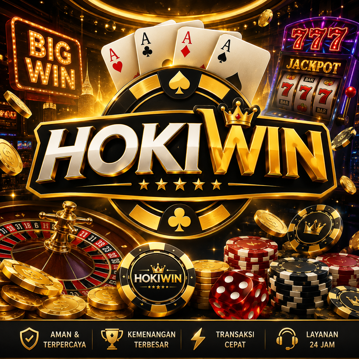 Banner Aplikasi HOKIWIN dengan akses permainan digital