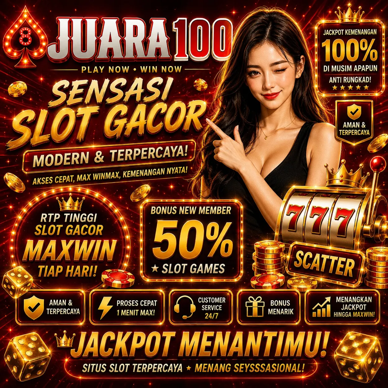 JUARA100: Online Gaming Community Consistently Offers Exciting Games And Grand Prizes