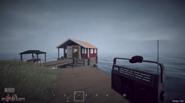 A seagull stealing a radio from a player's hand