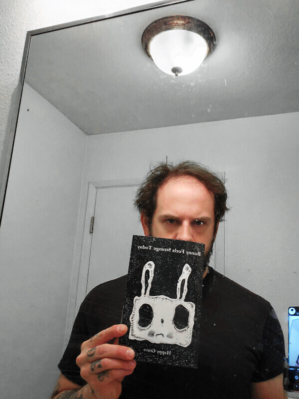 bunny feels strange today with author happy grave