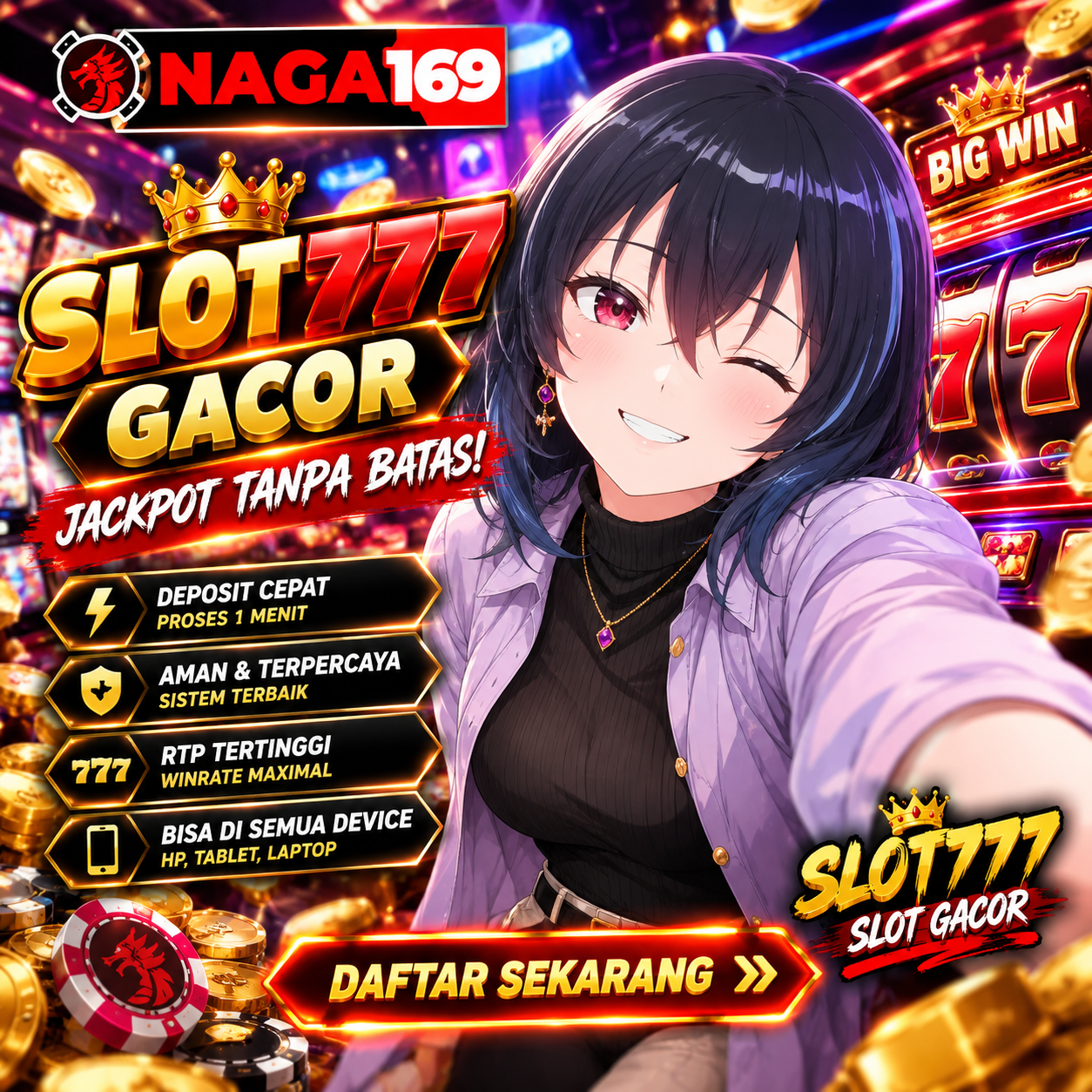 NAGA169: Link Informasi Situs Slot Gacor 777 Online & Slot 777 Resmi Gampang Menang Malam Ini
