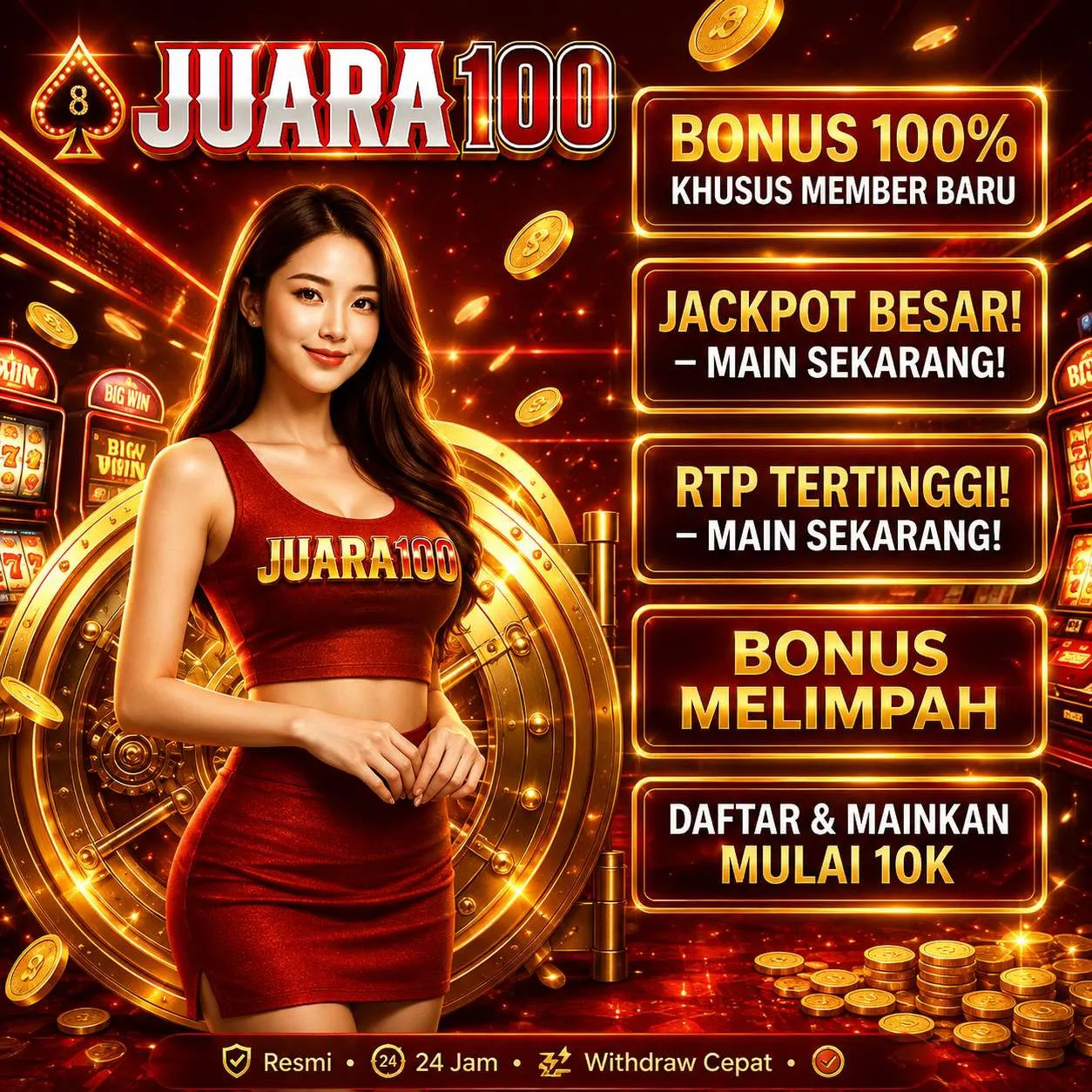 JUARA100 : Link Situs Gacor Resmi Slot77 Jackpot Dan Maxwin Hari Ini
