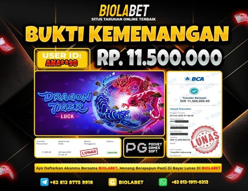 BIOLABET JACKPOT PG Soft Rp.11.500.000.,- LUNAS