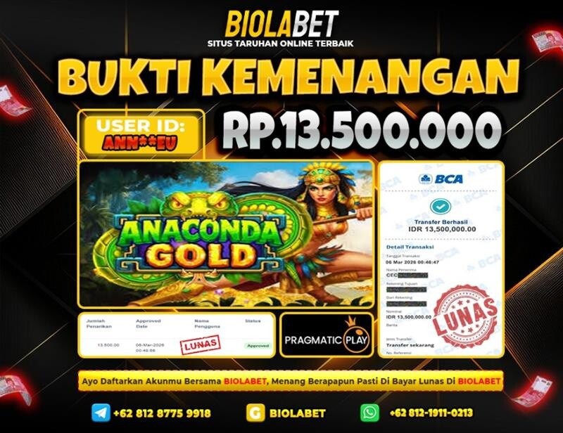 BIOLABET JACKPOT Pragmatic Play Rp.13.500.000.,- LUNAS