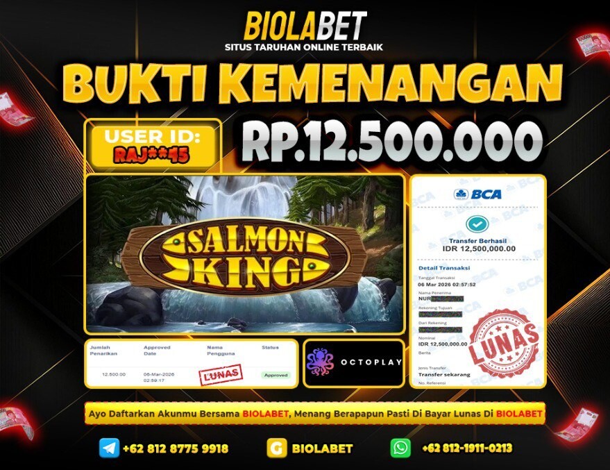 BIOLABET JACKPOT Octoplay Rp.12.500.000.,- LUNAS