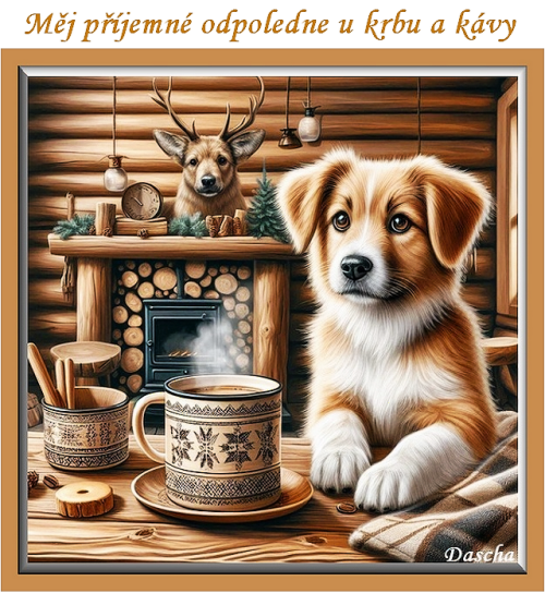 2.HT odpol u krbu a kávy