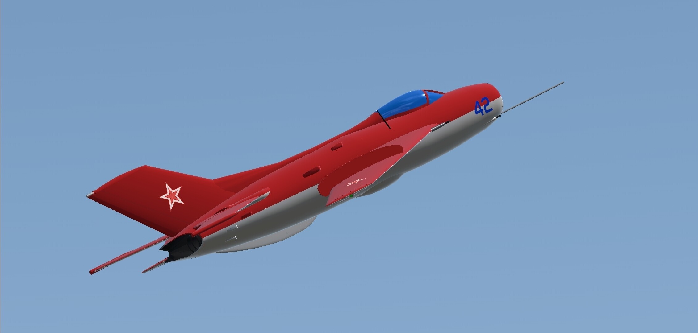 SimplePlanes | MiG-19S "Farmer C" ["42 blue" livery]