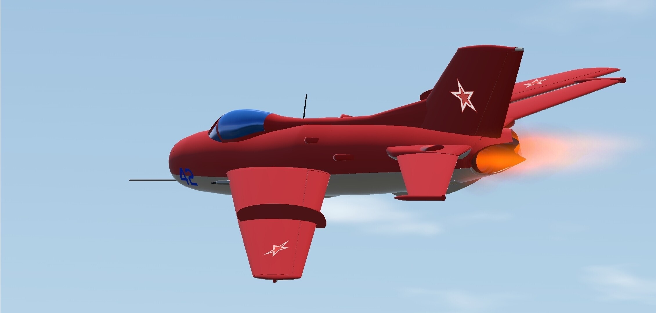 SimplePlanes | MiG-19S "Farmer C" ["42 blue" livery]