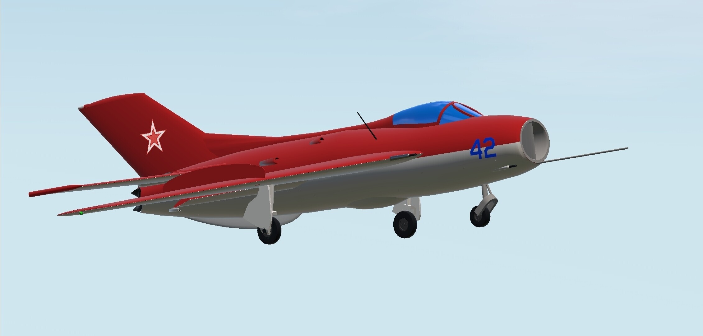 SimplePlanes | MiG-19S "Farmer C" ["42 blue" livery]