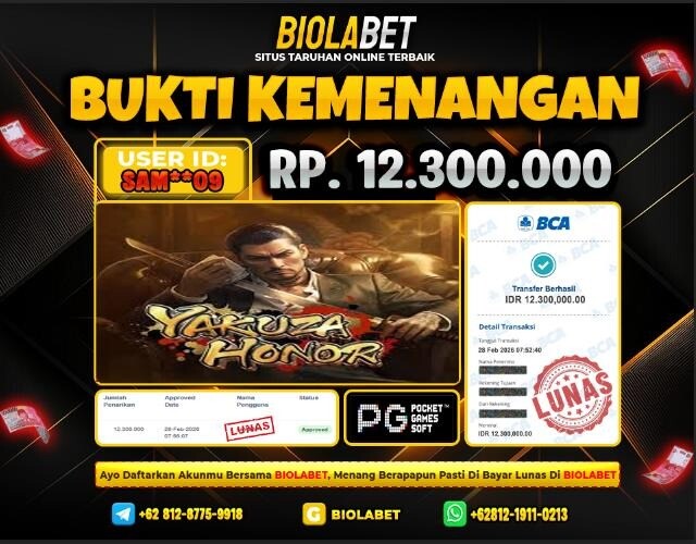 BIOLABET JACKPOT PG Soft Rp.12.300.000.,- LUNAS